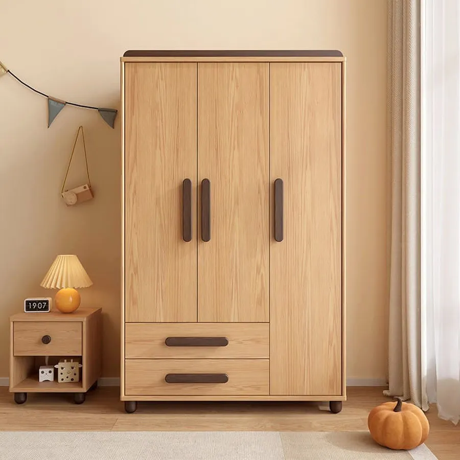 Tủ Đựng Quần Áo Trẻ Em Gỗ MDF Màu Vân Gỗ Giá Rẻ