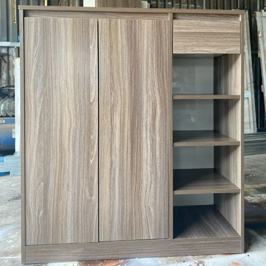 Tủ Giày Gỗ MDF Màu Nâu Đẹp Tiện Lợi Giá Rẻ