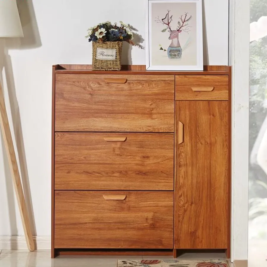 Tủ Giày Gỗ Sồi Tự Nhiên Thiết Kế Thông Minh Đẹp Giá Tốt