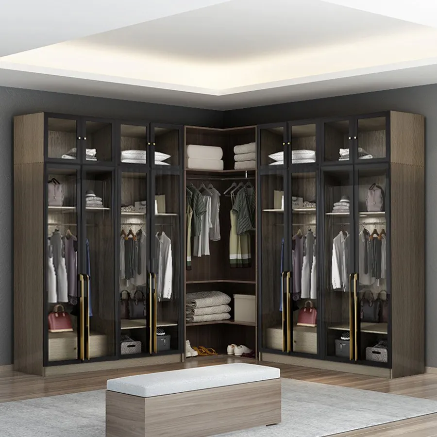 Tủ Quần Áo Cánh Kính Cường Lực Gỗ MDF Thiết Kế Sang Trọng Đẹp Mắt