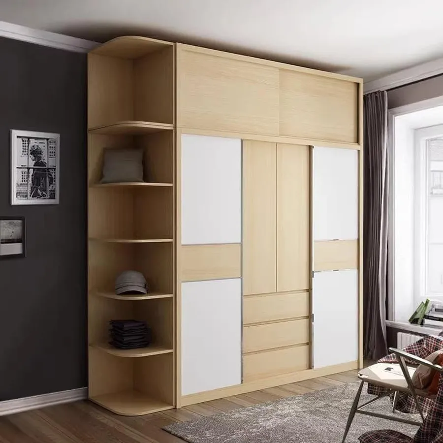 Tủ Quần Áo Cửa Lùa Gỗ Công Nghiệp Cao Kịch Trần Hiện Đại