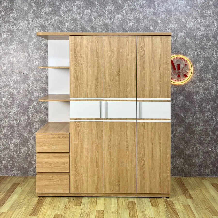 Tủ Quần Áo Gỗ Công Nghiệp 3 Cánh 1m6 Giá Rẻ