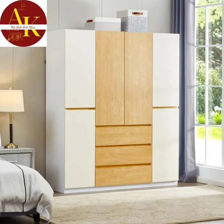 Tủ Quần Áo Gỗ Công Nghiệp 4 Cánh Hiện Đại Giá Tốt