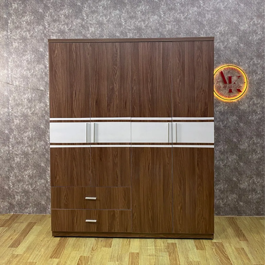 Tủ Quần Áo Màu Óc Chó Gỗ Công Nghiệp Thiết Kế Đẹp Hiện Đại