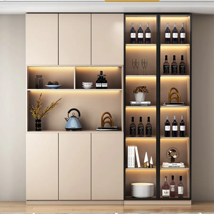 Tủ rượu gỗ công nghiệp hiện đại – Lưu trữ và trưng bày đẳng cấp - IDHome