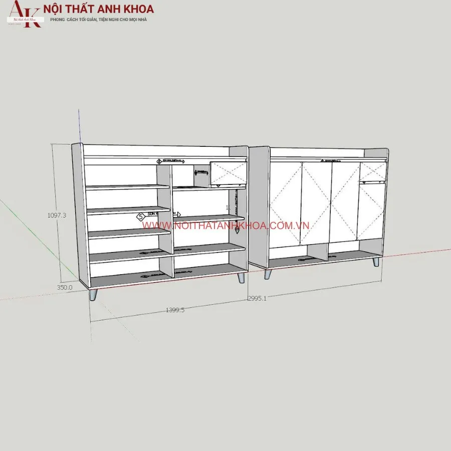 Tủ Giày Gỗ Công Nghiệp Giá Rẻ Mẫu Mã Đa Dạng