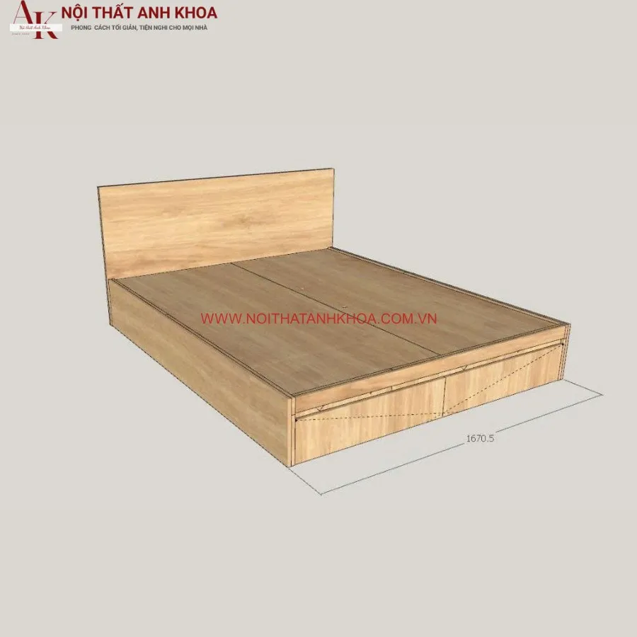 Giường Ngủ Gỗ Công Nghiệp Có Ngăn Kéo Tiện Nghi Giá Tốt