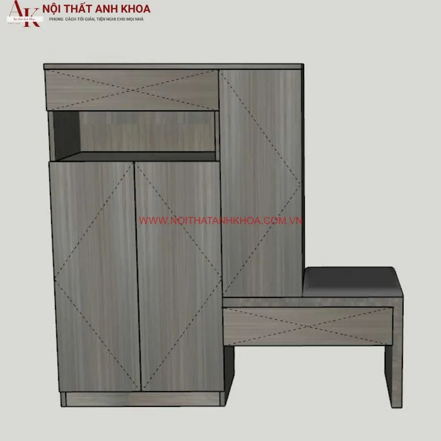 Tủ Giày Gỗ Công Nghiệp Mdf Phủ Melamine Thông Minh Tiện Lợi
