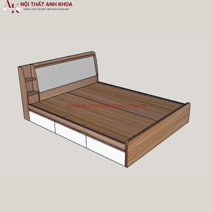 Giường Ngủ Bọc Nệm Đầu Giường Làm Bằng Gỗ Công Nghiệp