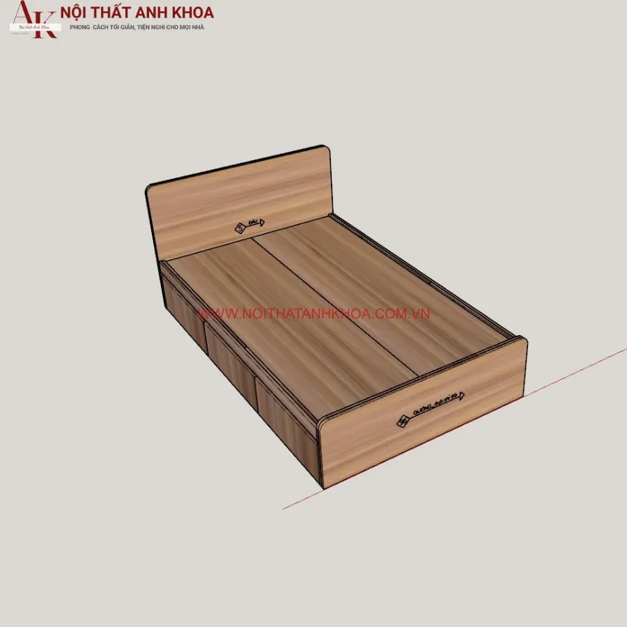Giường Ngủ Thông Minh Tiết Kiệm Diện Tích Gỗ Công Nghiệp
