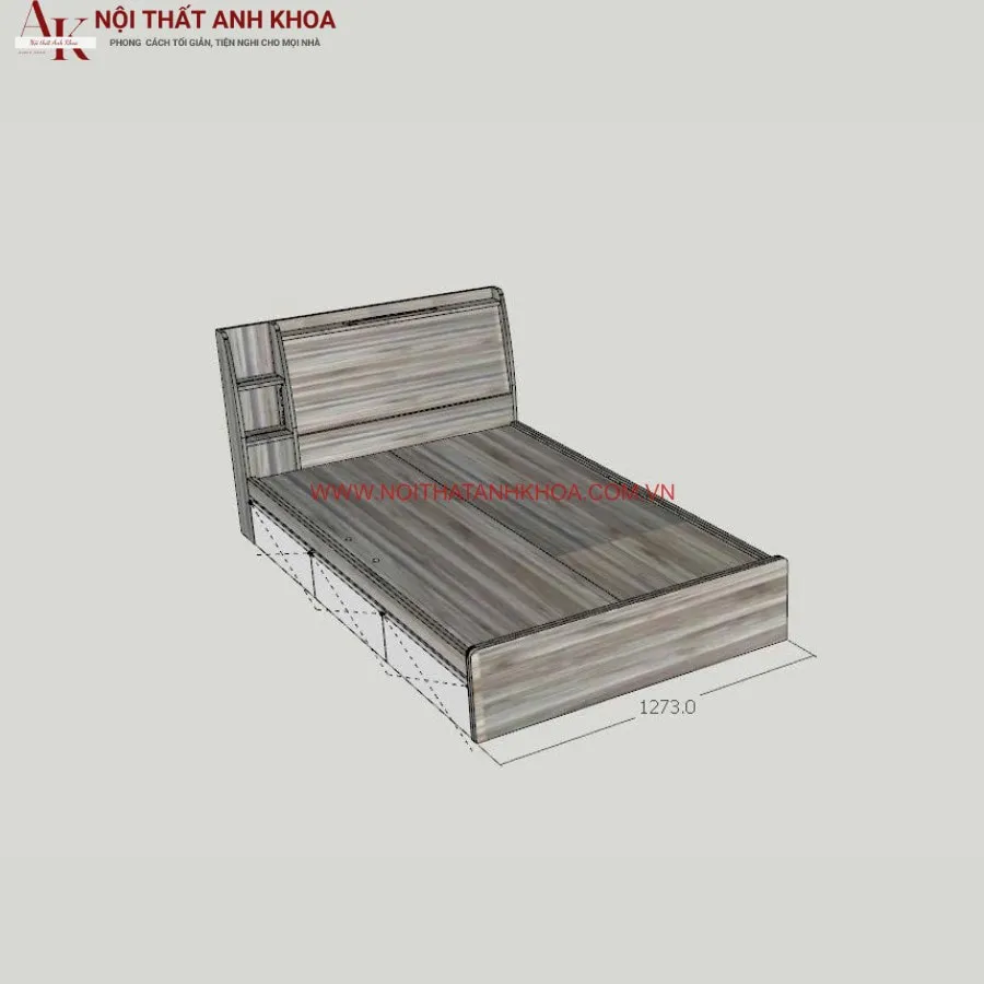 Giường Ngủ Bọc Nệm Đầu Giường Làm Bằng Gỗ Công Nghiệp