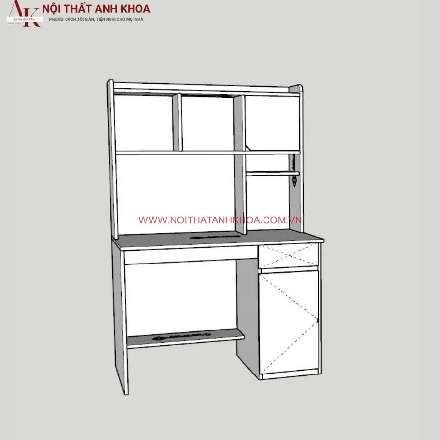 Bàn Học Gỗ Công Nghiệp Hiện Đại