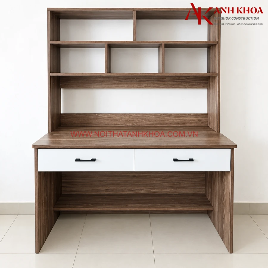 Bàn Học Cho Bé Nhỏ Gọn Kết Hợp Kệ Sách