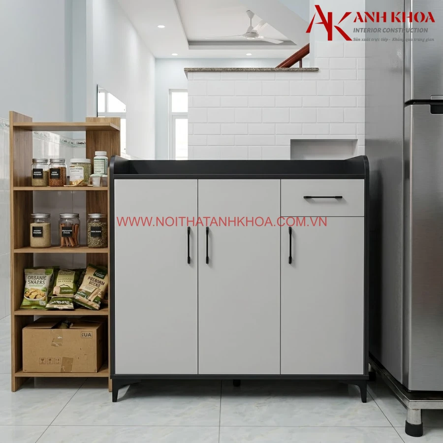 Kệ Tủ Chén Bếp Gỗ Công Nghiệp MDF Cao Cấp Hiện Đại Giá Rẻ