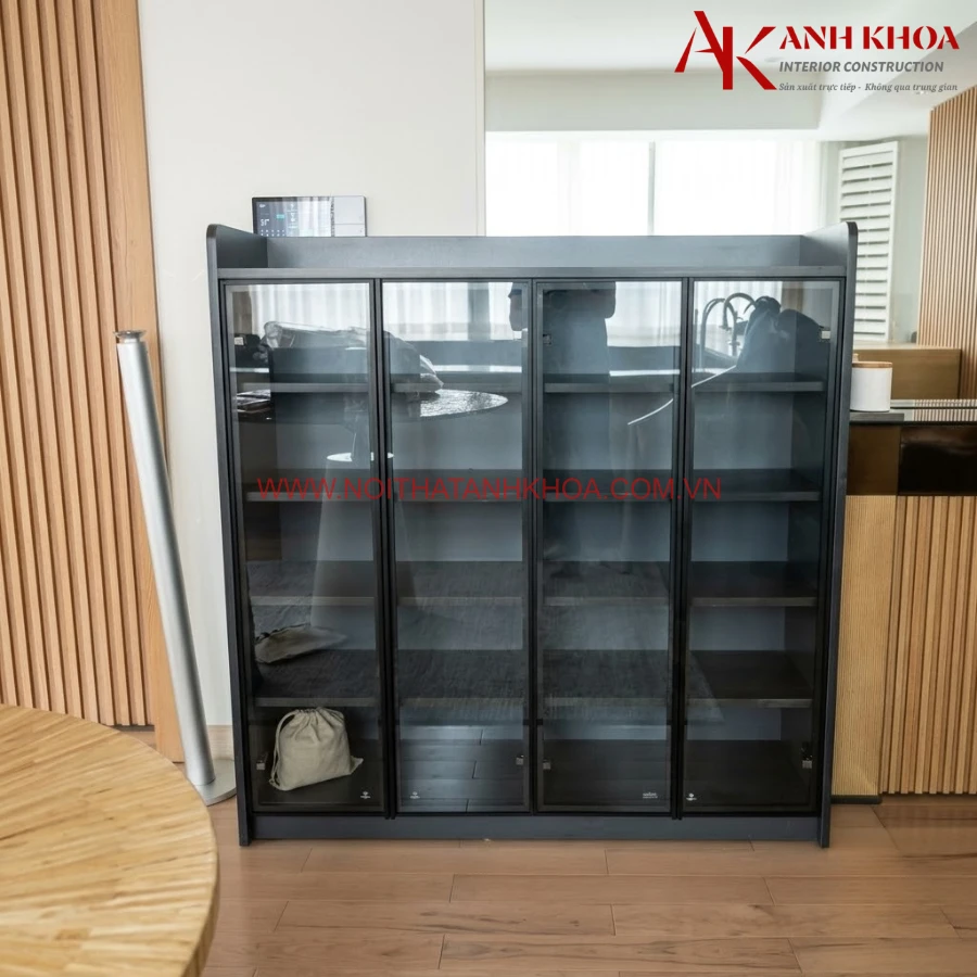 Tủ Giày Dép Cánh Kính Gỗ MDF Hiện Đại Giá Tốt