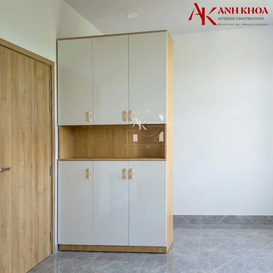 Tủ Vách Ngăn Phòng Khách Gỗ Công Nghiệp MDF Thiết Kế Hiện Đại Giá Rẻ