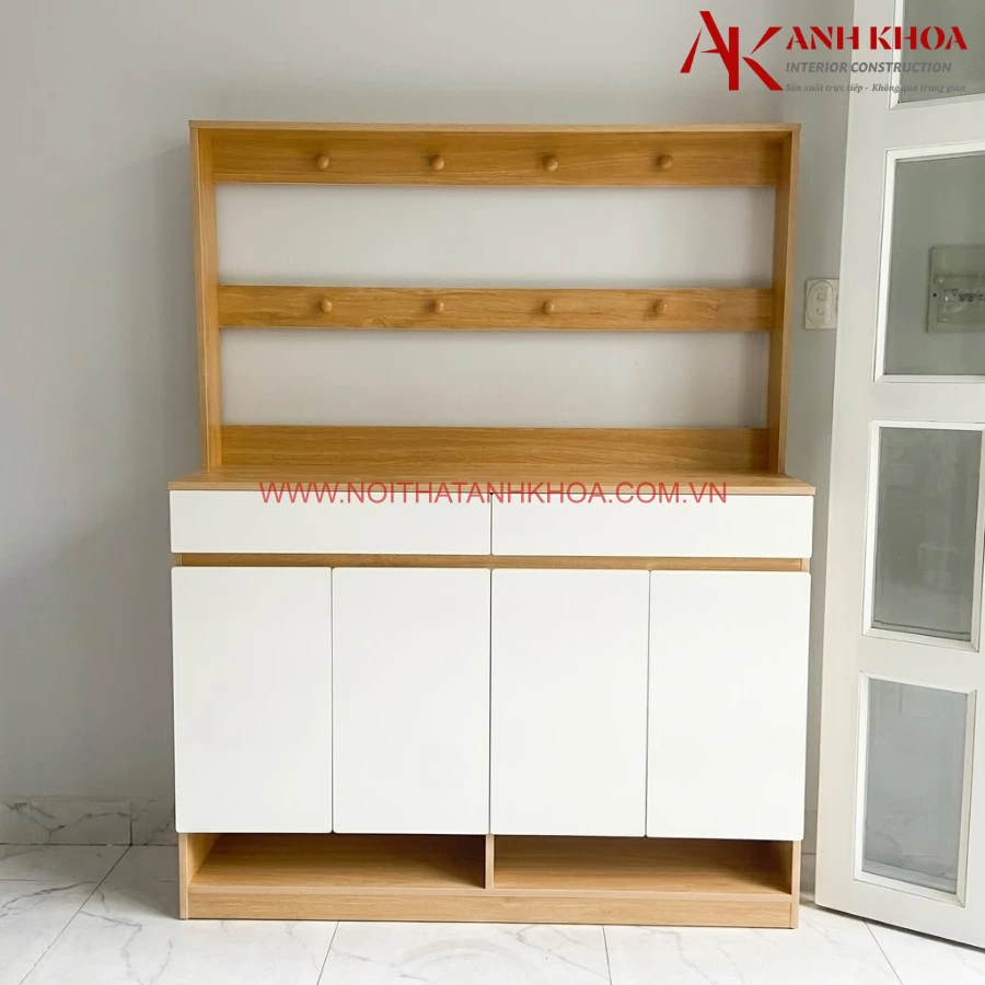 Tủ Giày Dép Gỗ MDF Kết Hợp Hệ Treo Đồ Thông Minh