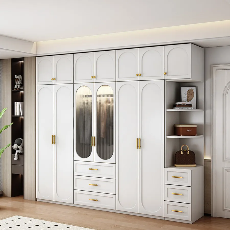 Tủ Quần Áo Gỗ Công Nghiệp Cánh Pano Phong Cách Cổ Điển