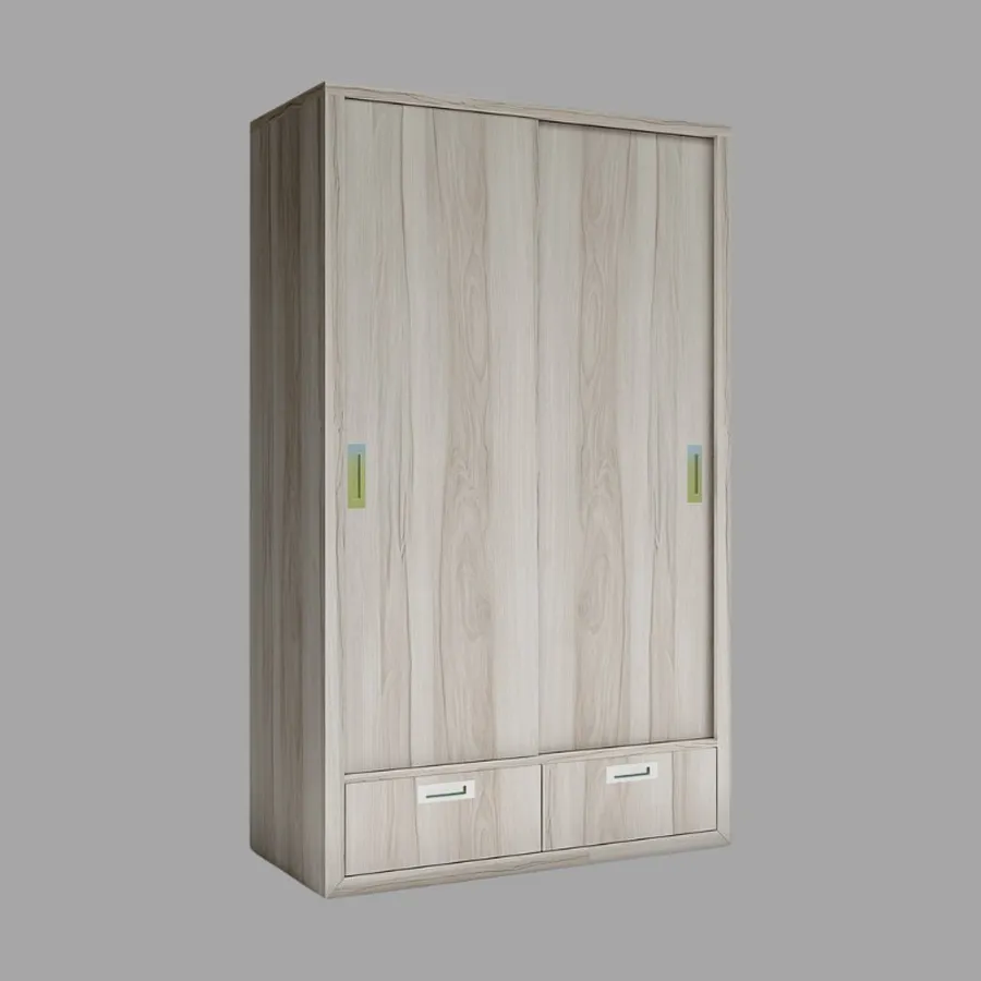 Tủ Quần Áo MDF Cửa Lùa Màu Kem Đẹp Tiện Lợi