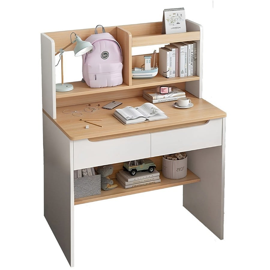 Bàn Học Đơn Giản Gỗ MDF Có Giá Sách