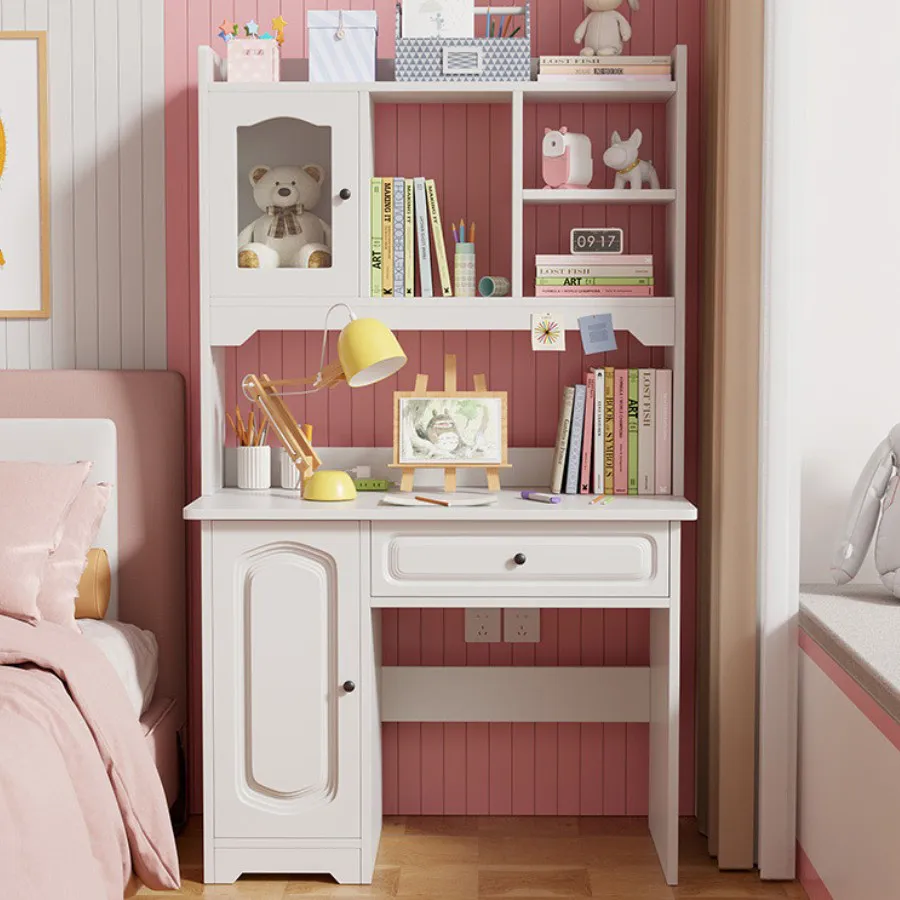 Bàn Học Sinh Có Giá Sách Gỗ Công Nghiệp Phối Màu Đẹp