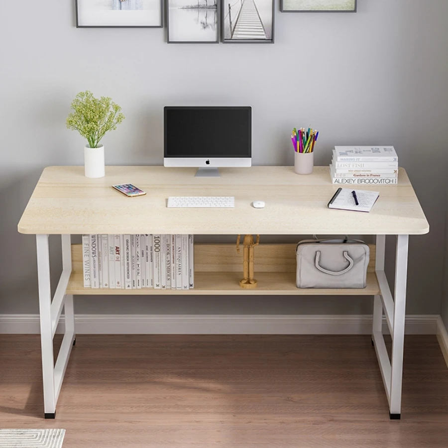 Bàn Làm Việc Chân Sắt Mặt Bàn Gỗ MDF Đơn Giản Hiện Đại