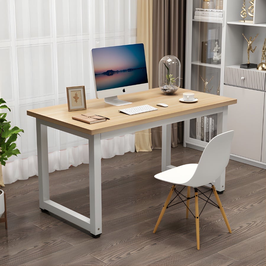 Bàn Làm Việc Chân Sắt Mặt Gỗ Công Nghiệp Giá Rẻ