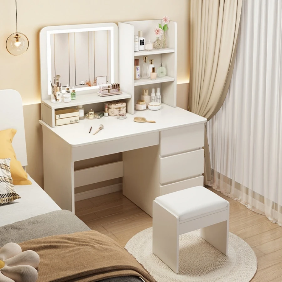 Bàn Trang Điểm Màu Trắng Gỗ Công Nghiệp Cao Cấp
