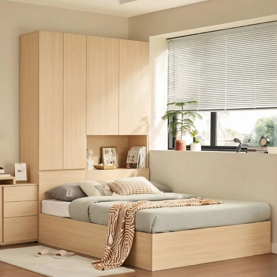 Bộ Combo Tủ Liền Giường Gỗ Công Nghiệp Cao Cấp