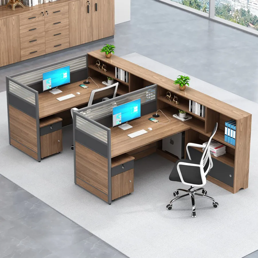 Cụm Bàn Làm Việc Văn Phòng Làm Bằng Gỗ Công Nghiệp Cao Cấp