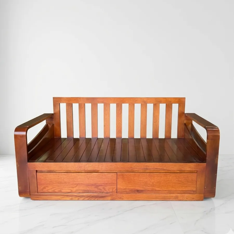 Ghế Sofa Kéo Thành Giường Gỗ Sồi Đẹp Tiện Lợi