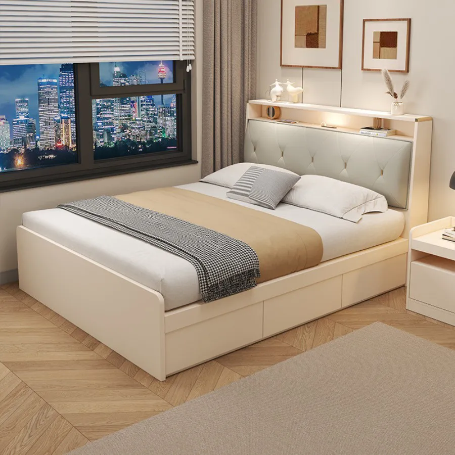 Giường Ngủ Cao Cấp Gỗ Công Nghiệp Thiết Kế Thông Minh