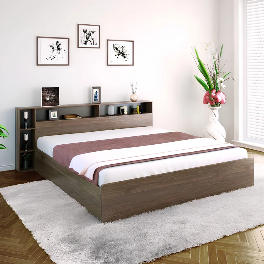 Giường Ngủ Hộp Gỗ Công Nghiệp Đẹp Cao Cấp