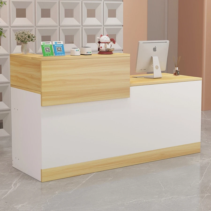Quầy Lễ Tân Đơn Giản Gỗ Công Nghiệp Đẹp Hiện Đại
