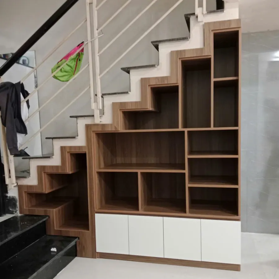 Tủ Âm Cầu Thang Gỗ Công Nghiệp Đẹp tiện Nghi
