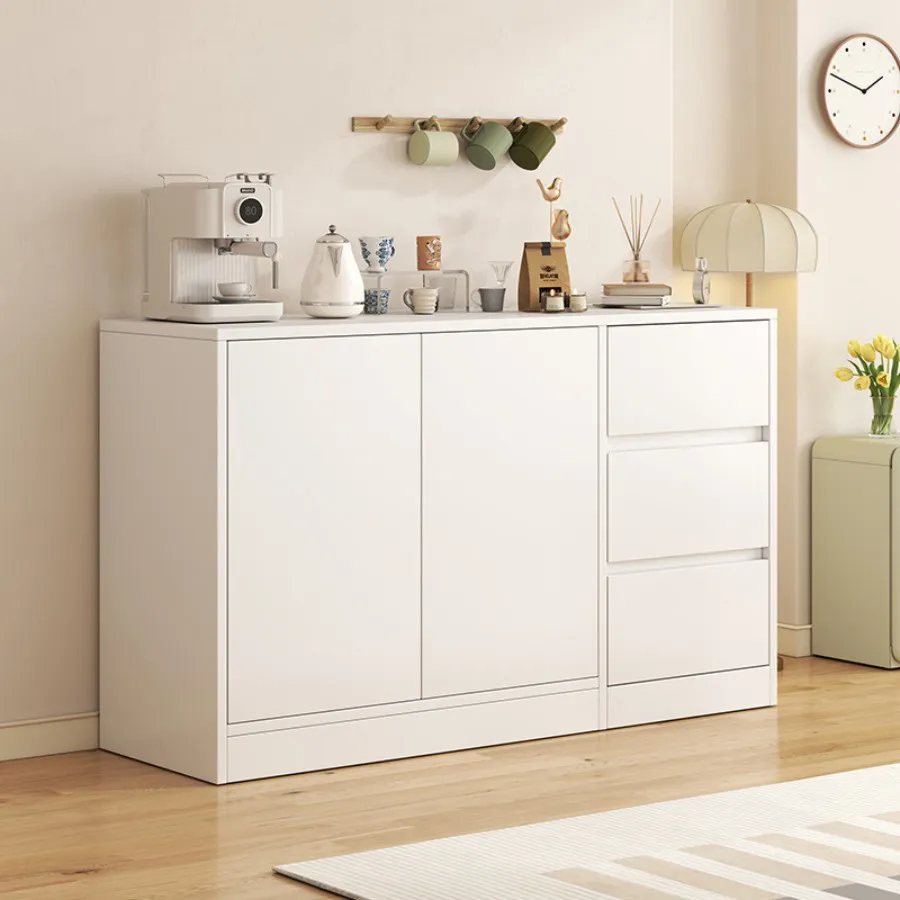 Tủ Đựng Đồ Khô Gỗ MDF Màu Trắng Giá Rẻ