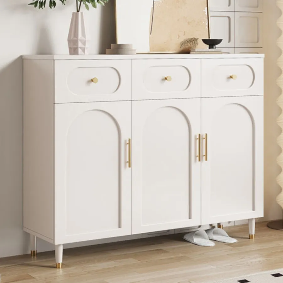 Tủ Giày Tân Cổ Điển Màu Trắng Đẹp Hiện Đại