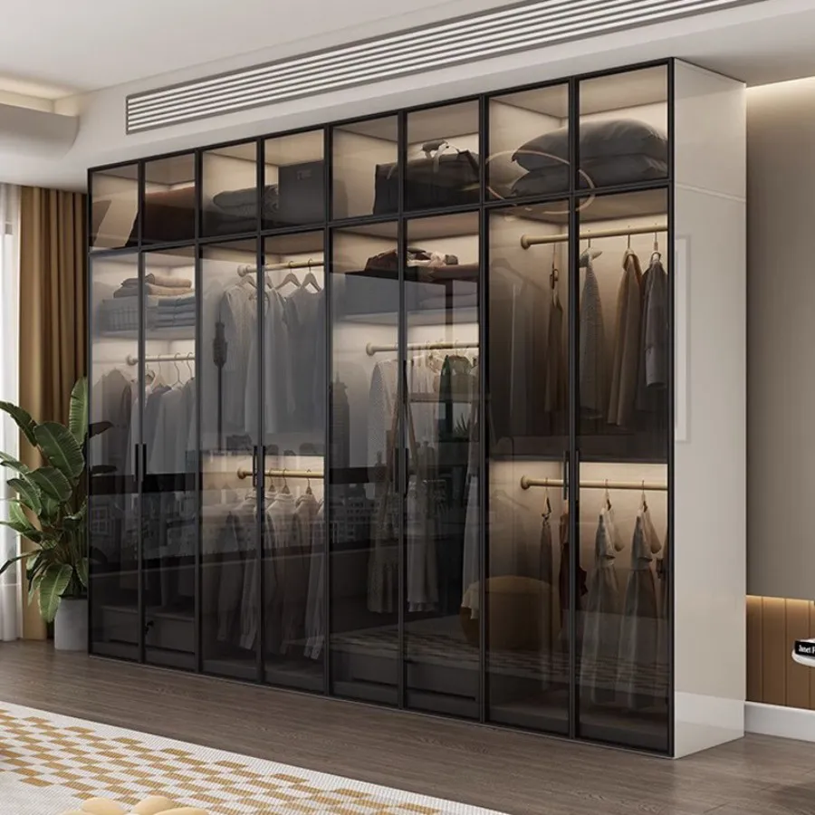 Tủ Quần Áo Cánh Kính Khung Nhôm Cao Cấp Hiện Đại
