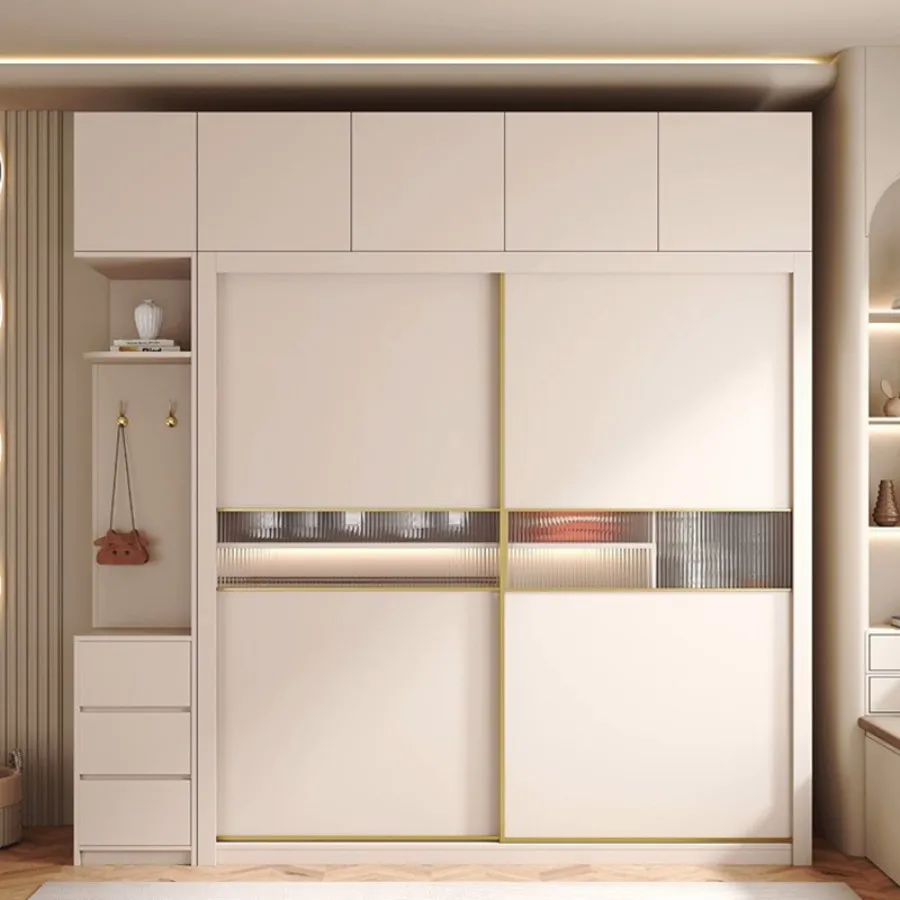 Tủ Quần Áo Gỗ Công Nghiệp Phối Kính Đẹp Hiện Đại