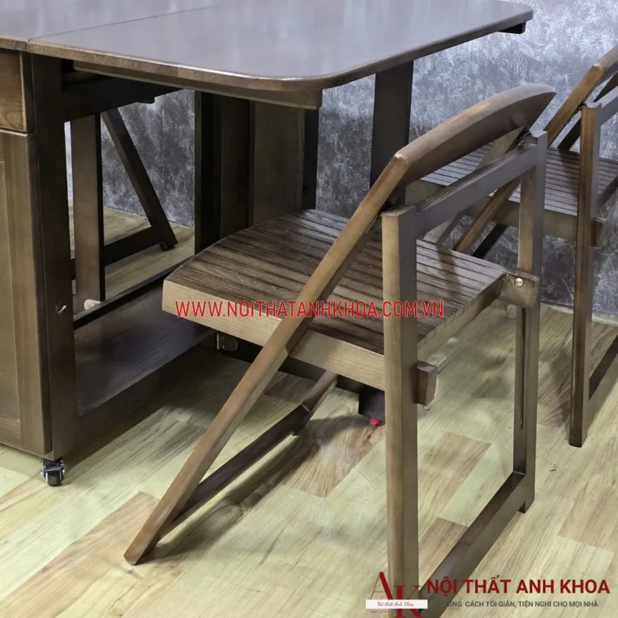 Bàn Ăn Gấp Gọn Gỗ Tự Nhiên Bền Đẹp