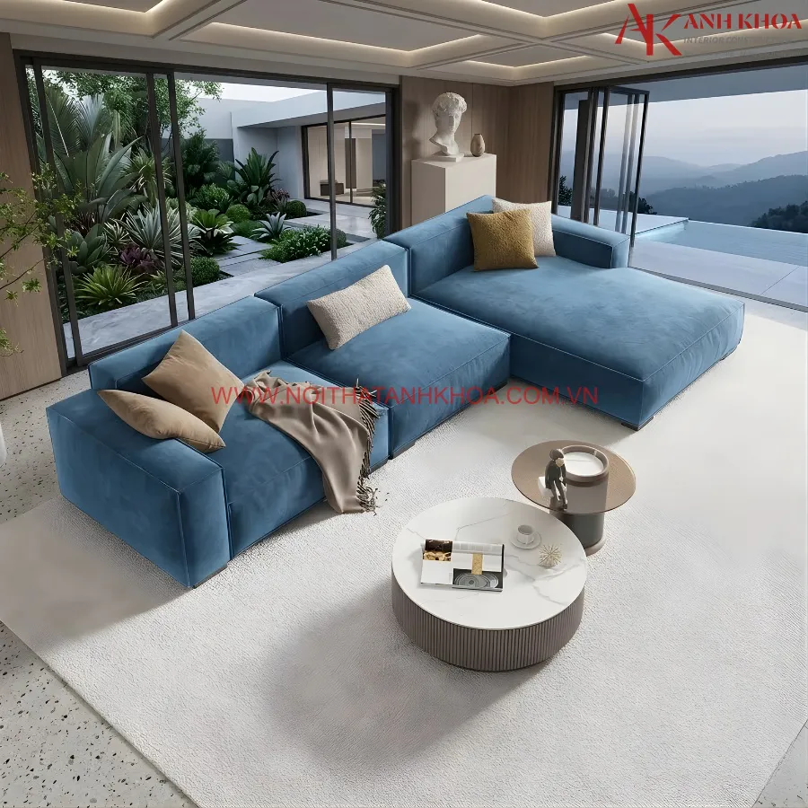 Bàn Ghế Sofa Chữ I Hiện Đại Cao Cấp