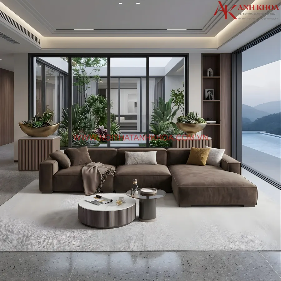 Bàn Ghế Sofa Chữ I Hiện Đại Cao Cấp