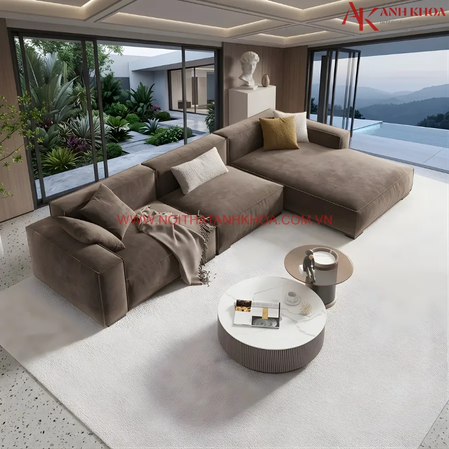 Bàn Ghế Sofa Chữ I Hiện Đại Cao Cấp