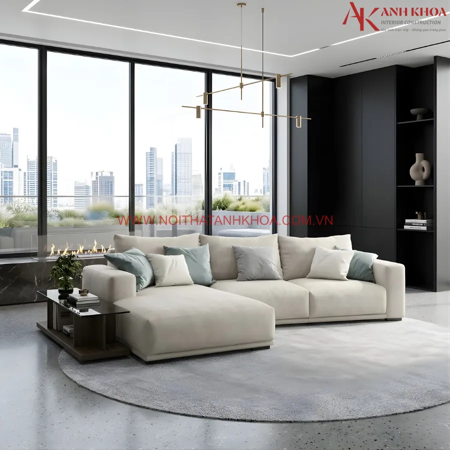 Bàn Ghế Sofa Chữ I Hiện Đại Cao Cấp