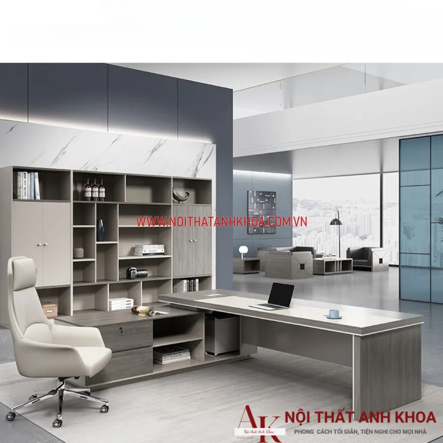 Bàn Giám Đốc 1m6 Chữ L Gỗ Công Nghiệp Hiện Đại