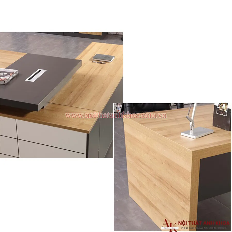 Bàn Giám Đốc Cao Cấp Gỗ MDF Phong Cách Hiện Đại