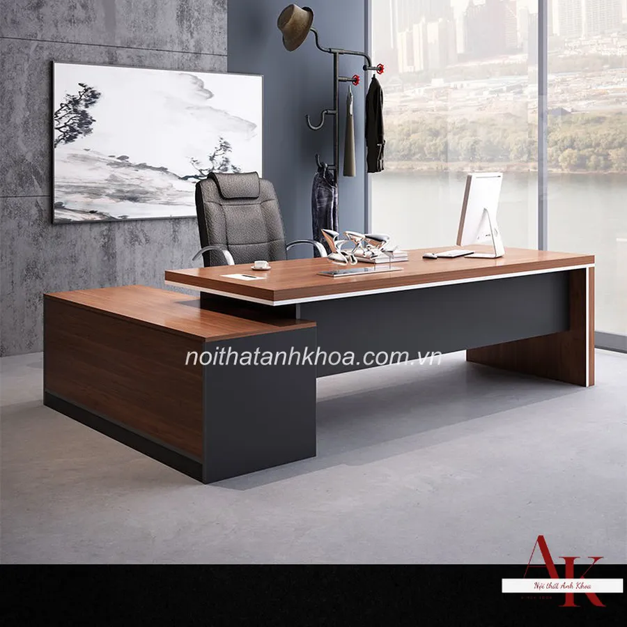 Bàn Giám Đốc Gỗ MDF Thiết Kế Sang Trọng