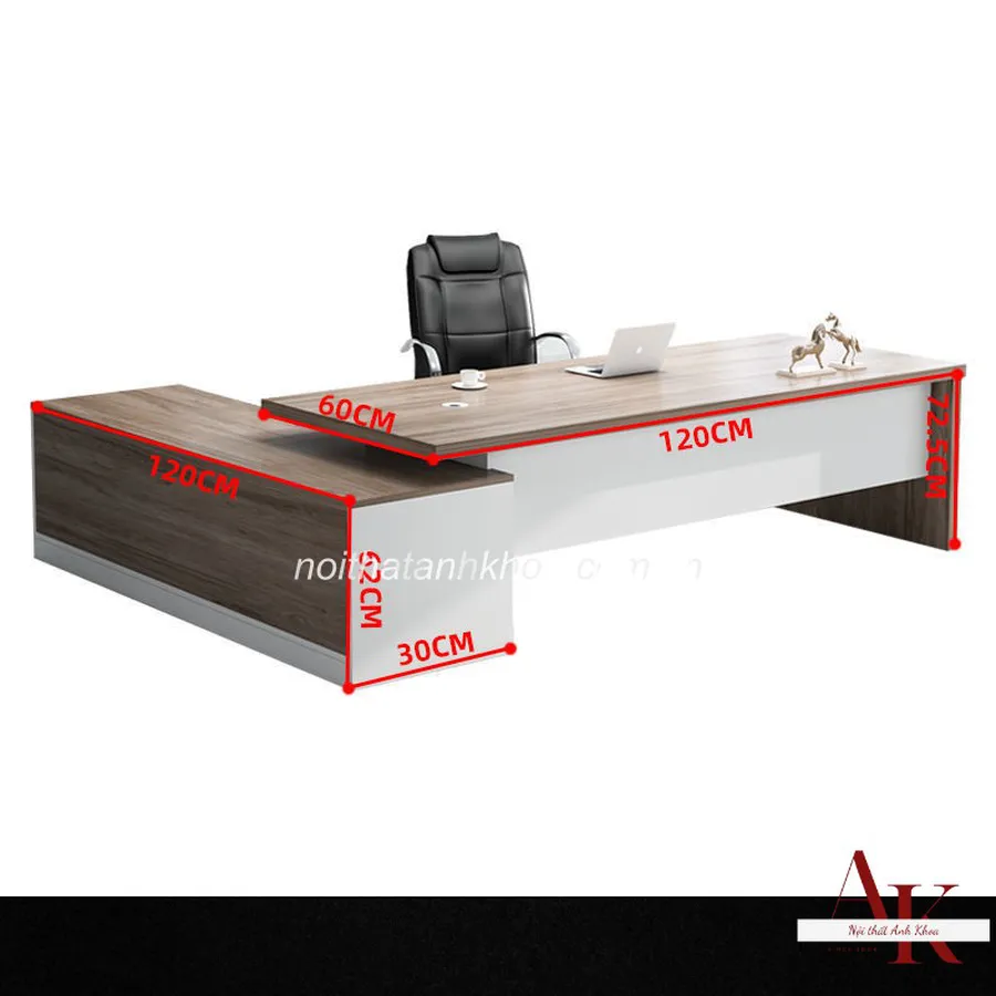 Bàn Giám Đốc Gỗ MDF Thiết Kế Sang Trọng