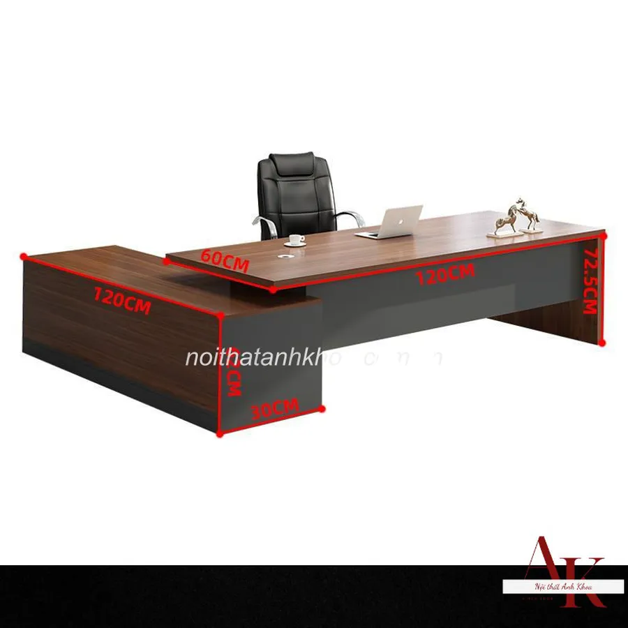 Bàn Giám Đốc Gỗ MDF Thiết Kế Sang Trọng