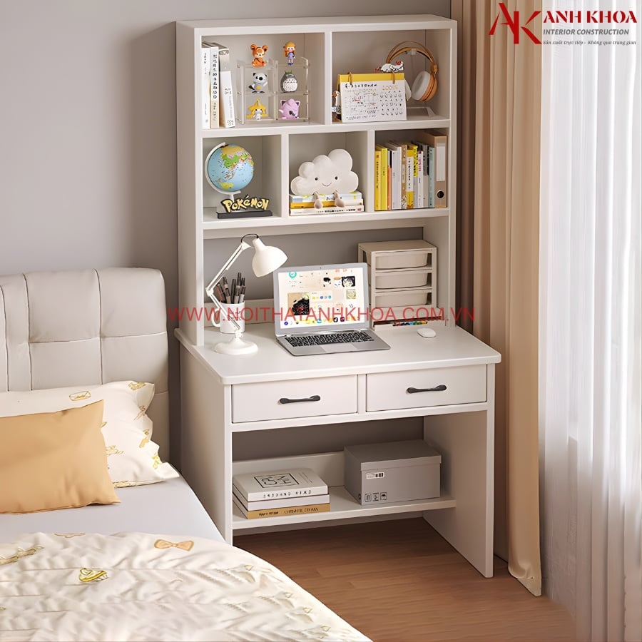 Bàn Học Cho Bé Nhỏ Gọn Kết Hợp Kệ Sách